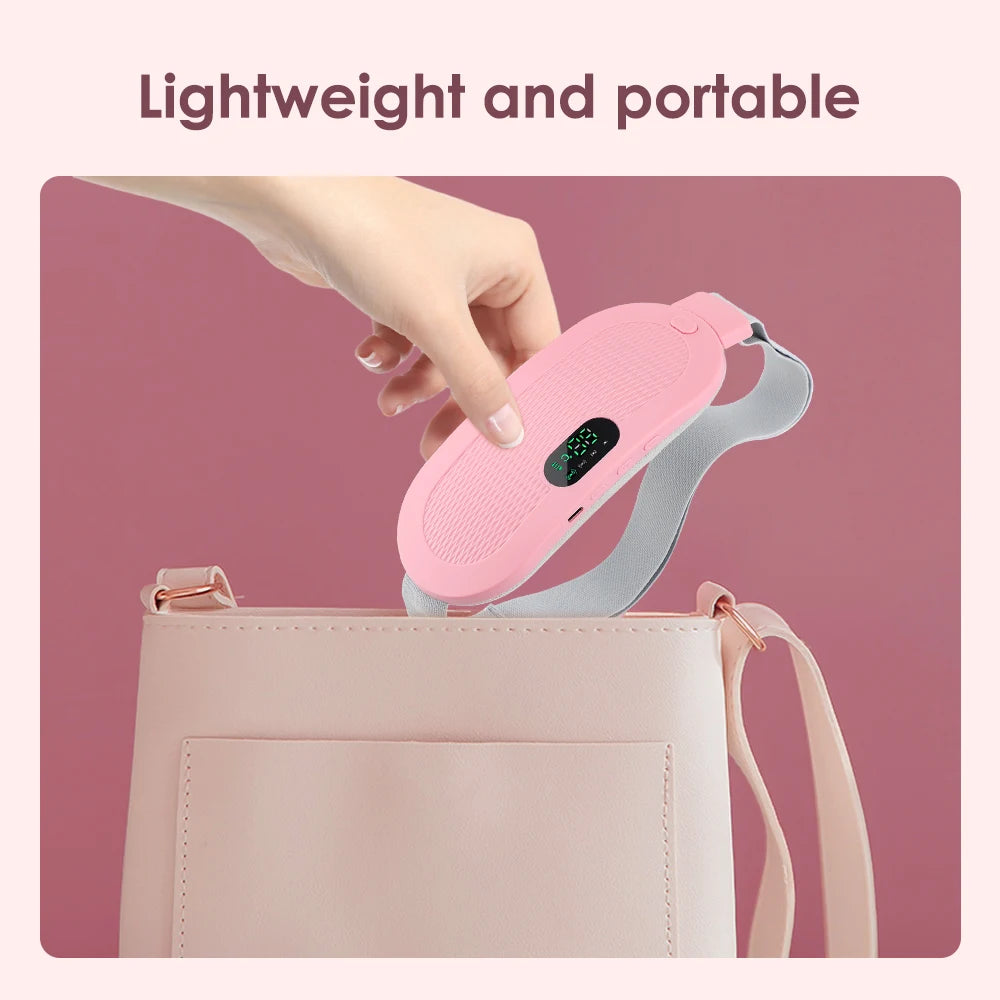 USB Uterine Warm Belt Pain Relief Menstrual Abdomen Stomach Back Waist Infrared Heating Hot Compress Vibration Massager Brace