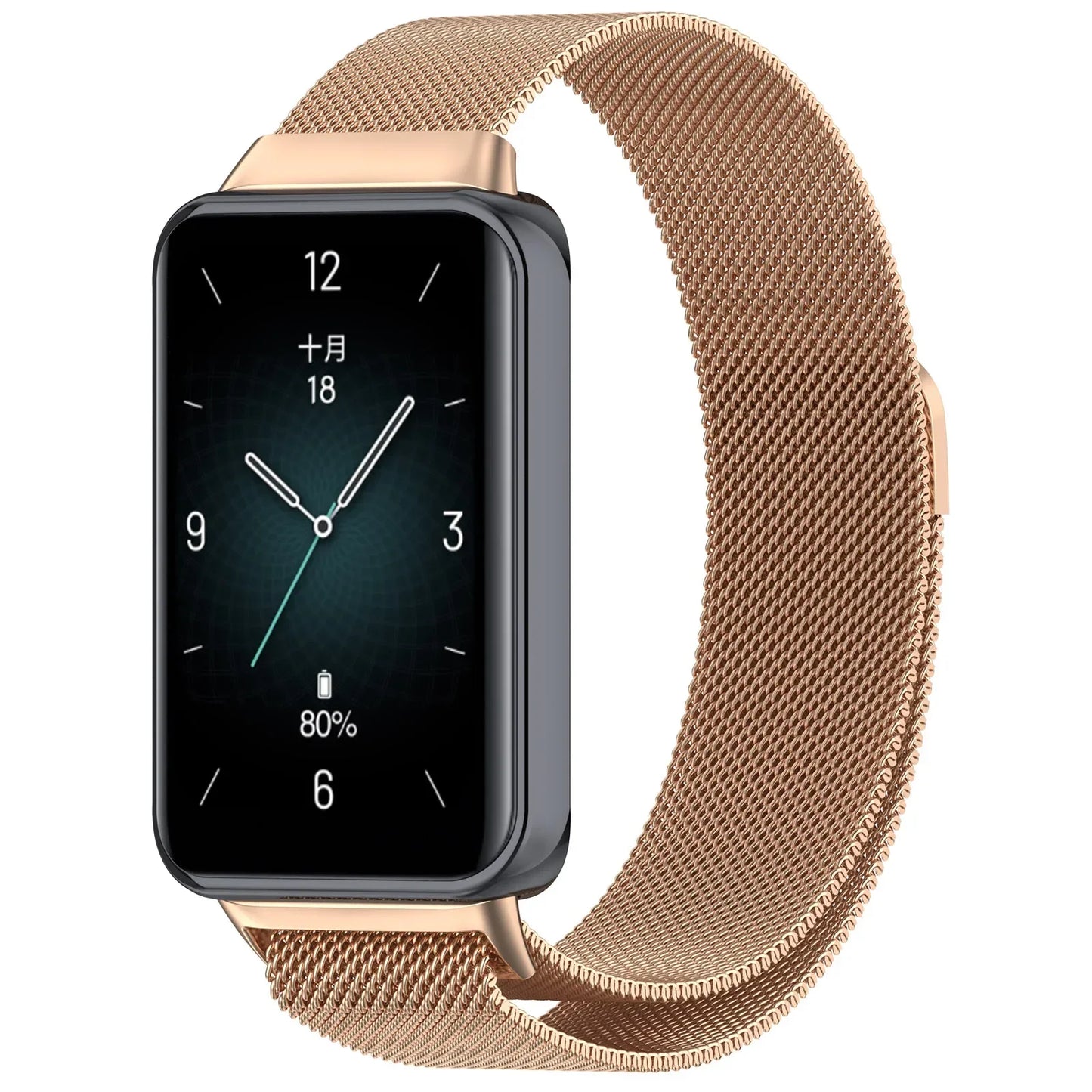 Milanese Loop Strap for Honor Band 9 Stainless Steel Magnetic Bracelet Metal Wristband for Huawei honor band 9 Replacement Band