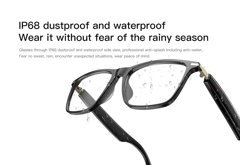 NEW Smart Glasses For Men Women Wireless Call Headphones Music Control IP68 Waterproof Anti-UV Polarized Lenses Sport Sunglasses