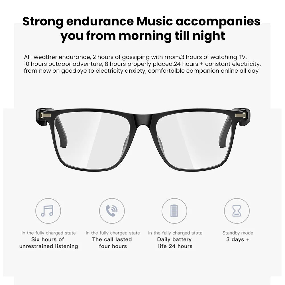 NEW Smart Glasses For Men Women Wireless Call Headphones Music Control IP68 Waterproof Anti-UV Polarized Lenses Sport Sunglasses