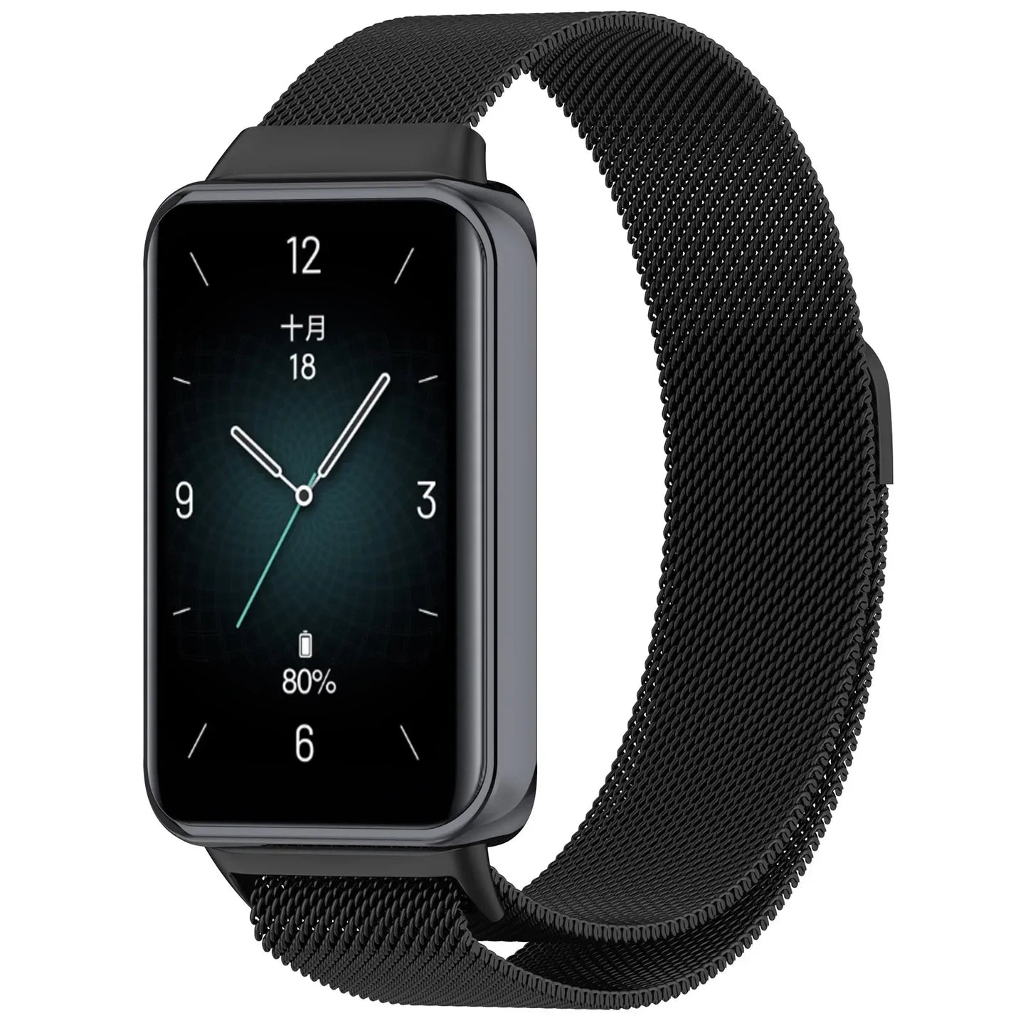 Milanese Loop Strap for Honor Band 9 Stainless Steel Magnetic Bracelet Metal Wristband for Huawei honor band 9 Replacement Band