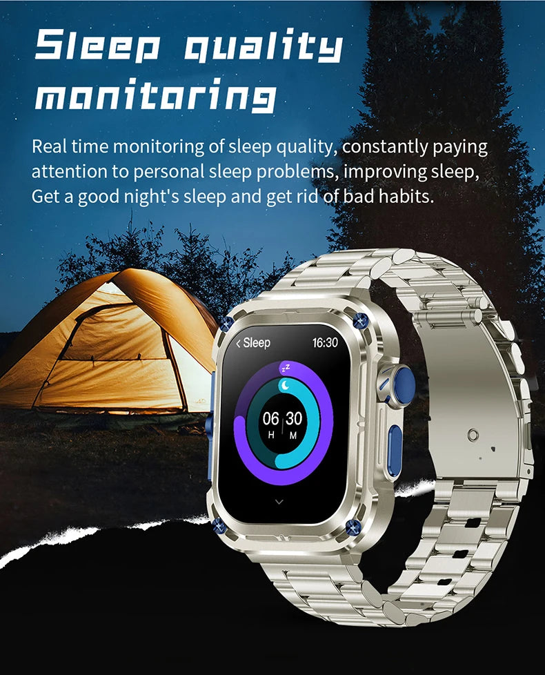 LIGE 2025 New 2.1" Ultra HD NFC Voice Call Smart Watch Men Compass GPS Track 460mAh Battery Waterproof Watches For HUAWEI Xiaomi