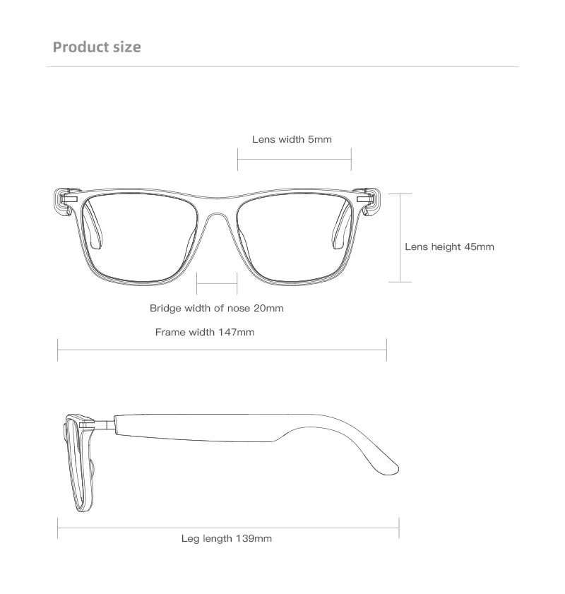 NEW Smart Glasses For Men Women Wireless Call Headphones Music Control IP68 Waterproof Anti-UV Polarized Lenses Sport Sunglasses