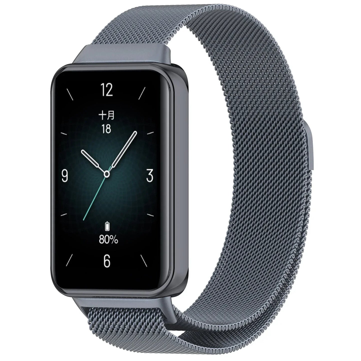 Milanese Loop Strap for Honor Band 9 Stainless Steel Magnetic Bracelet Metal Wristband for Huawei honor band 9 Replacement Band