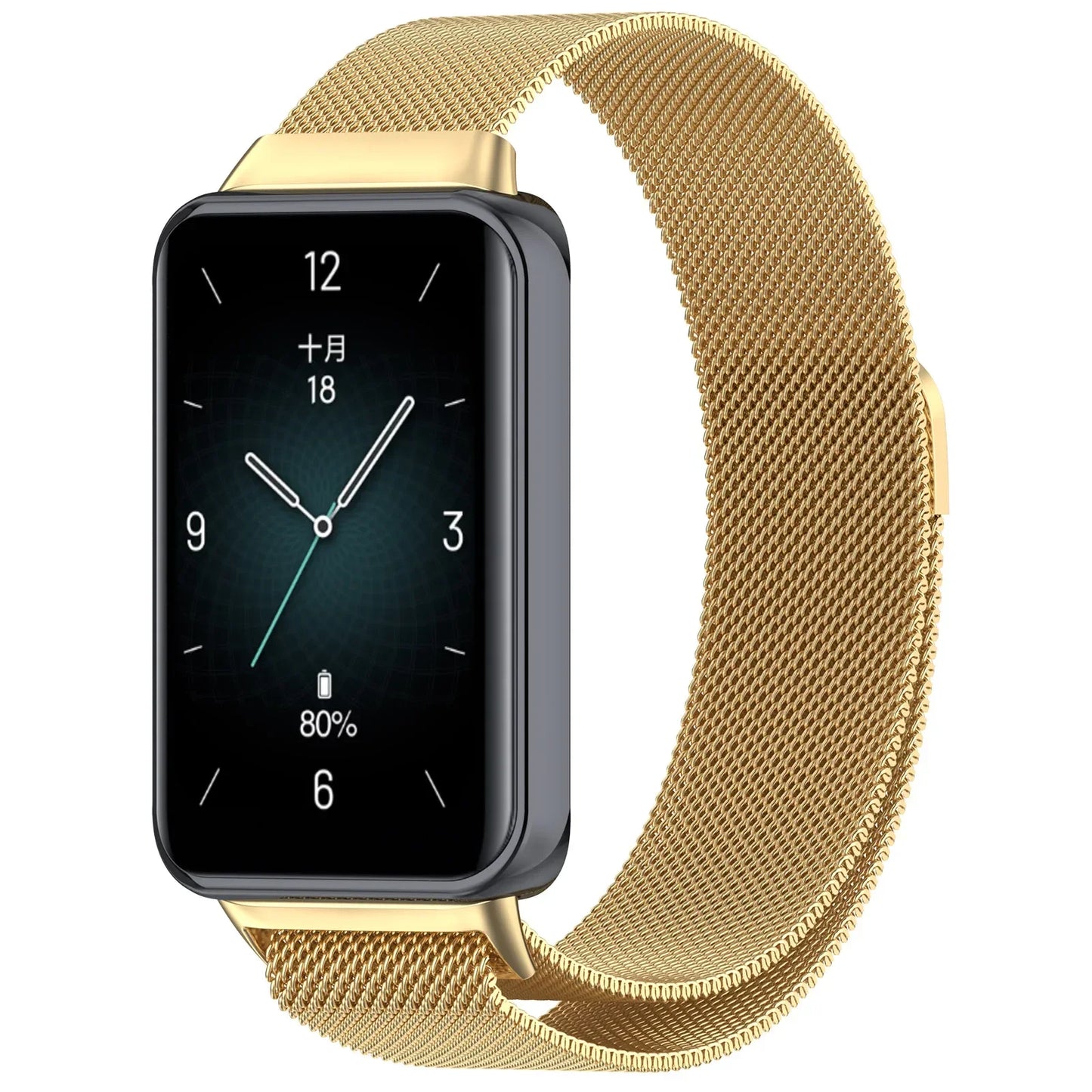 Milanese Loop Strap for Honor Band 9 Stainless Steel Magnetic Bracelet Metal Wristband for Huawei honor band 9 Replacement Band