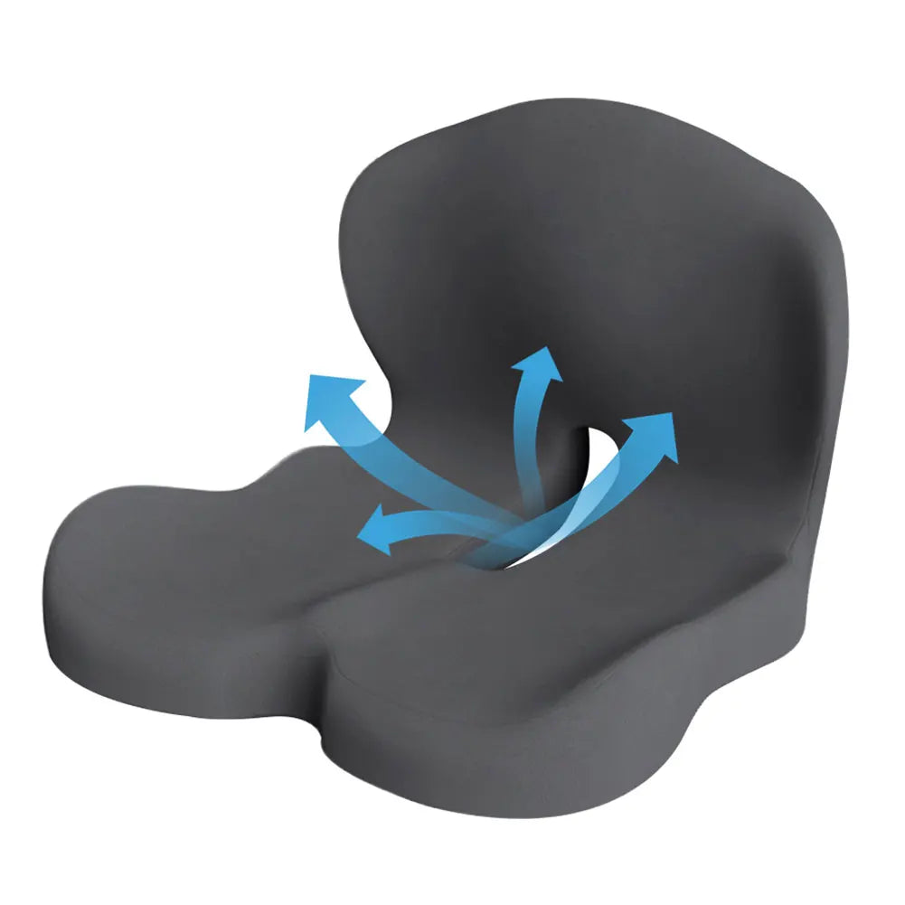 Memory Foam L-Shaped Integrated Seat Cushion with Lumbar Support Office Chair Cushion for Car Truck Desk Gaming Chair