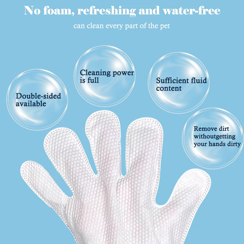 4 packs of 24 pieces,Pet gloves wet wipes - Special disposable cleaning wet wipes for pets, gentle and non-irritating