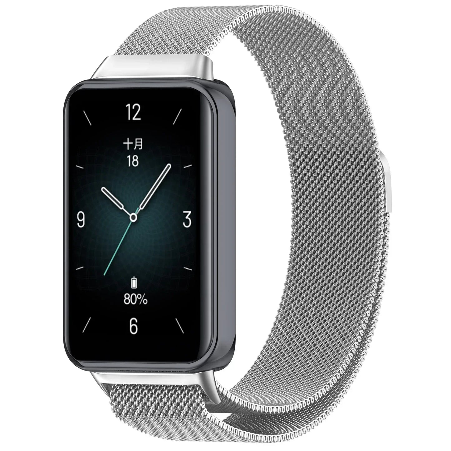 Milanese Loop Strap for Honor Band 9 Stainless Steel Magnetic Bracelet Metal Wristband for Huawei honor band 9 Replacement Band