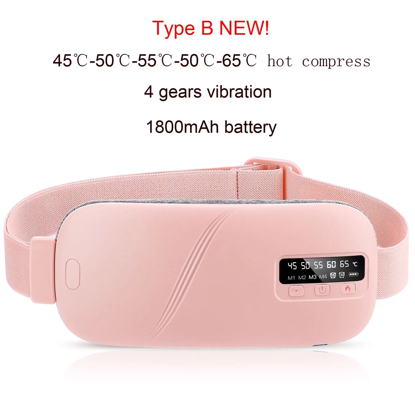 Electric Menstrual Period Cramp Massager Heating Pad Belt for Female Waist Abdominal Warm Palace Belt Massage Device Vibration