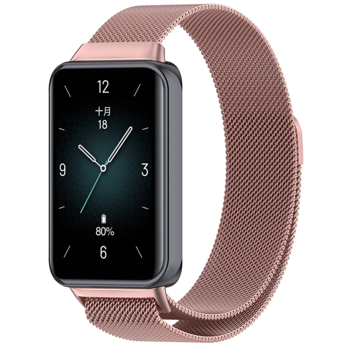 Milanese Loop Strap for Honor Band 9 Stainless Steel Magnetic Bracelet Metal Wristband for Huawei honor band 9 Replacement Band