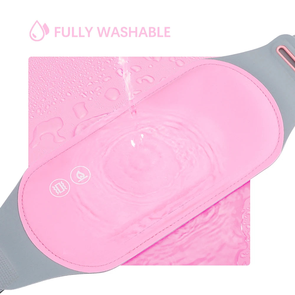 Electric Period Cramp Massager Vibrating Heating Belt for Menstrual Waist Stomach Abdominal Warm Palace Belt