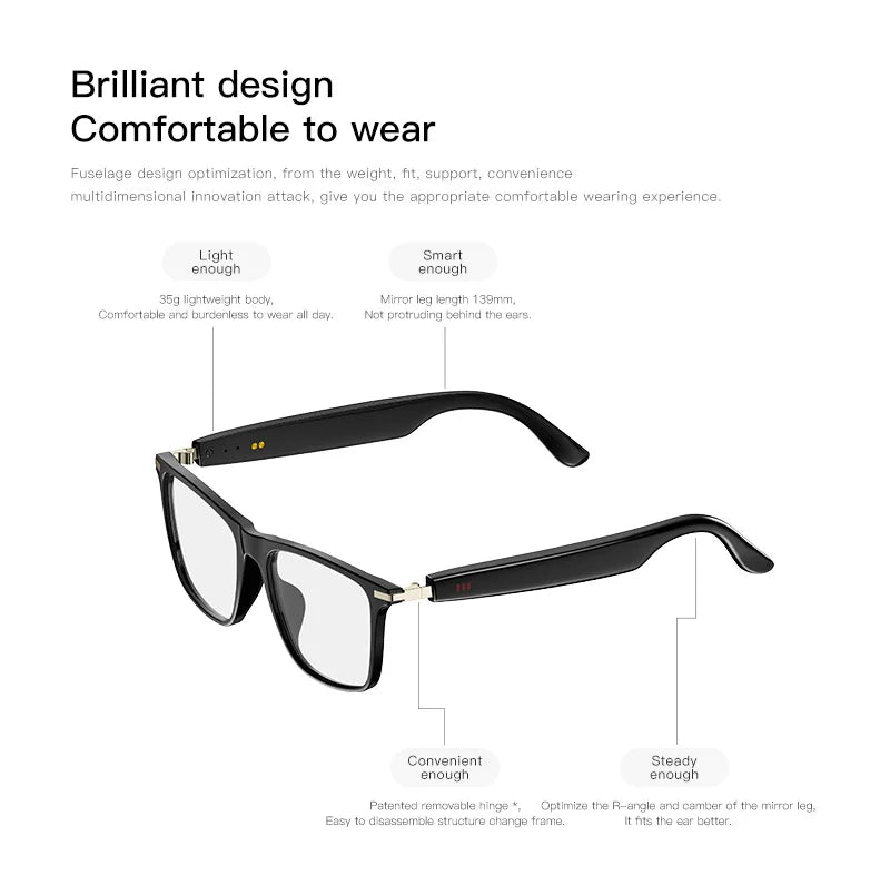 NEW Smart Glasses For Men Women Wireless Call Headphones Music Control IP68 Waterproof Anti-UV Polarized Lenses Sport Sunglasses