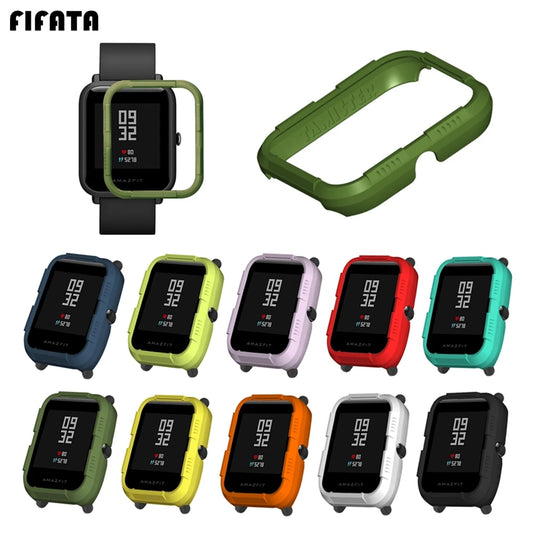 FIFATA PC Protector Cover For Huami Amazfit Bip Case For Xiaomi Amazfit Bip Bit Youth Smart Watch Protective Shell Frame Sleeve