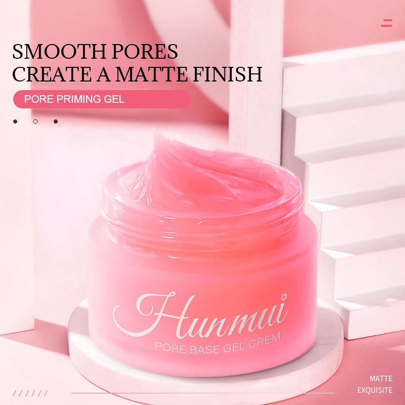 Matte Finish Gel Pore Base Gel Cream- Hydrating Facial Primer with Hiding Pores & Fine Wrinkles,Brightening Base Makeup Cream