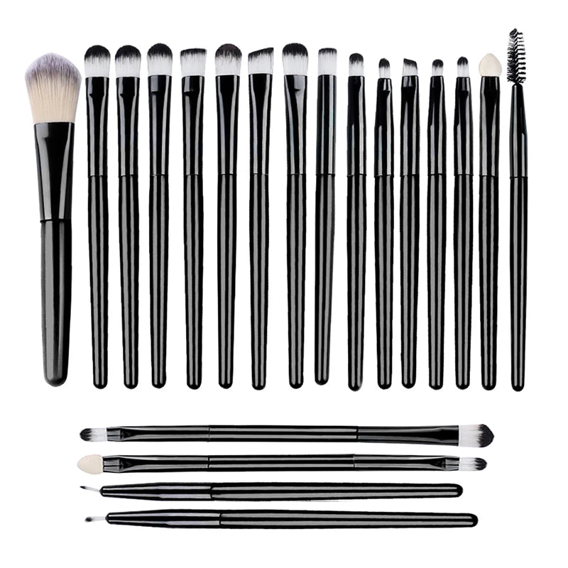Makeup Brushes 20 Pcs Premium Synthetic Foundation Powder Concealers Eye Shadow Brush Set with 2 Sponge & 360 Rorate Holder Case