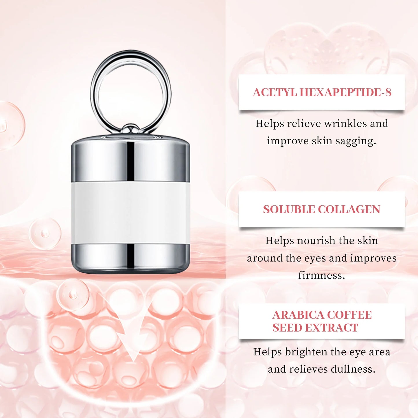Electric Massage Polypeptide Firming Eye Cream Lifting Fine Line Relieve Fatigue Dark Circles Beauty Moisturizing Skin Care