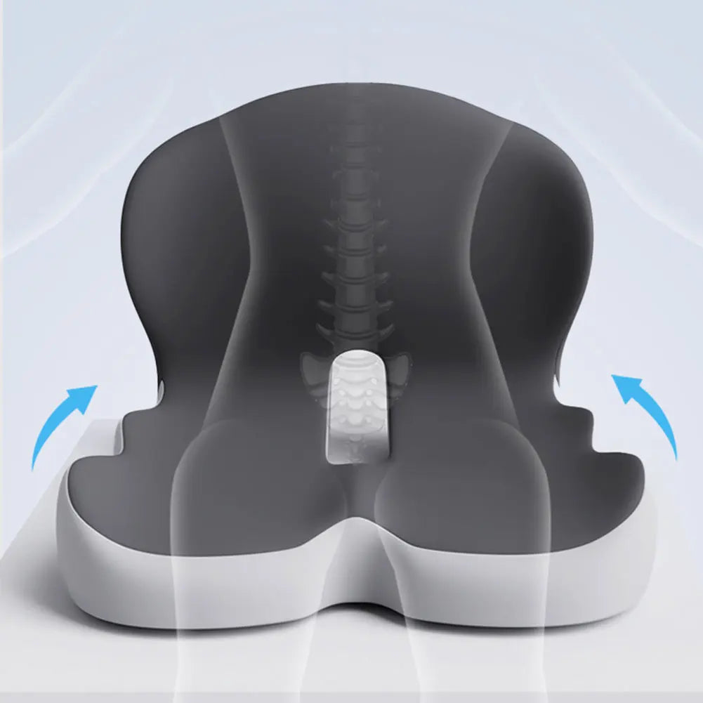Memory Foam L-Shaped Integrated Seat Cushion with Lumbar Support Office Chair Cushion for Car Truck Desk Gaming Chair