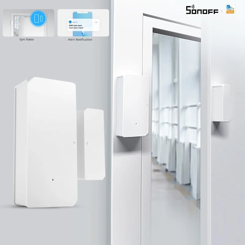 Sonoff DW2-WiFi Wireless Security Door/Window Sensor Alarm Notification Smart Scene via eWeLink APP Support Sonoff Devices IFTTT