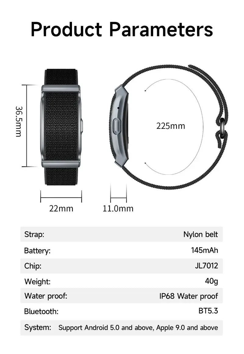 Health Smart Bracelet for Couples Heart Rate Monitor Activity Fitness Tracker Men Women Sports Waterproof Wristbands NO Screen
