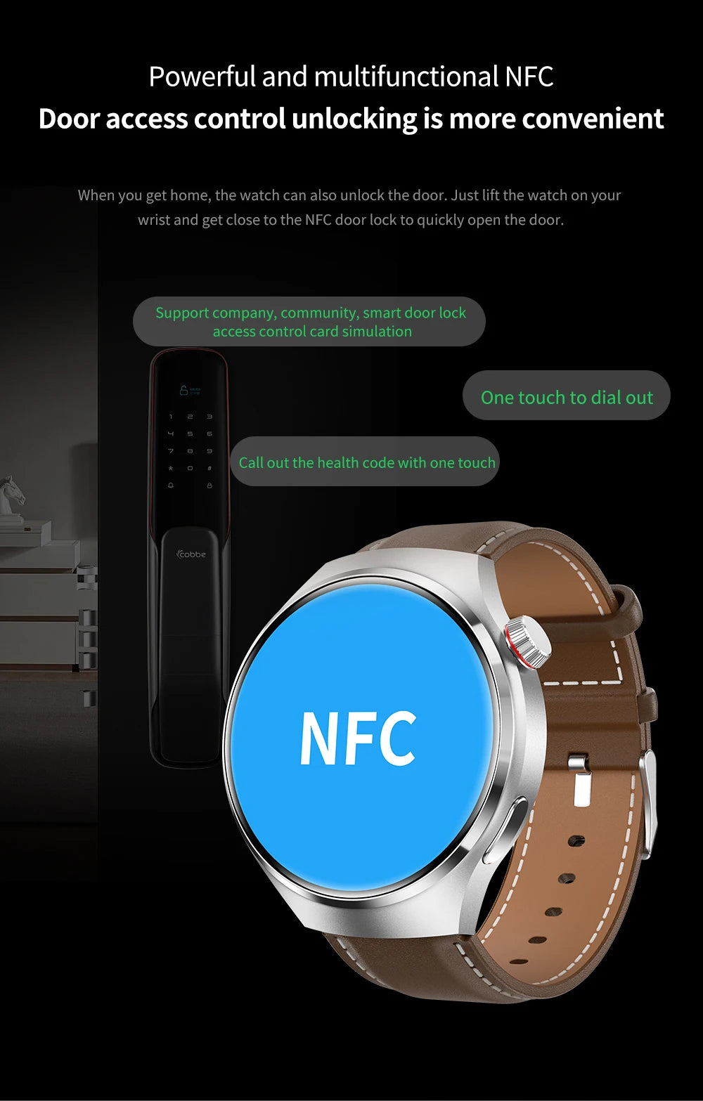 2025 For HUAWEI Smart Watch Heart rate Health Monitor Bluetooth Call NFC GPS Tracker IP68 Waterproof SmartWatch Men Women For AI