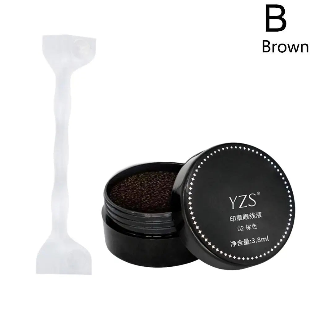 Double Ended Lower Eyelash Eyeline Silicone Stamp Quick Dry Eye Liner Portable Waterproof 0.01mm Tip Lower Lash Stamp With Ink