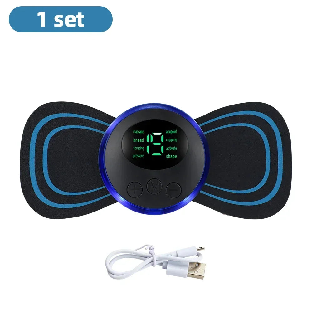 EMS Electric Neck Massager Muscle Massage Stimulator Low Frequency Instrument Back Cervical Calf Patches Joints Relief Body