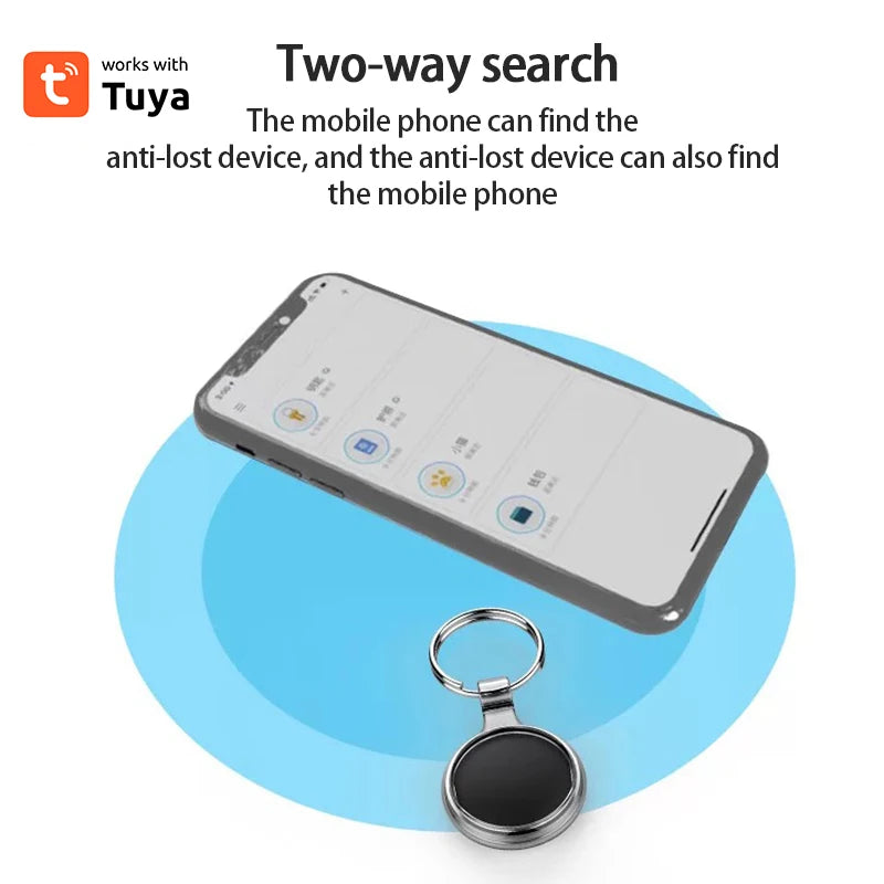 Tuya Mini GPS Tracker 5.0 IOS/Android Compatible Smart Locator For AirTag Anti-Lost Device Keys Pet Kids Finder For