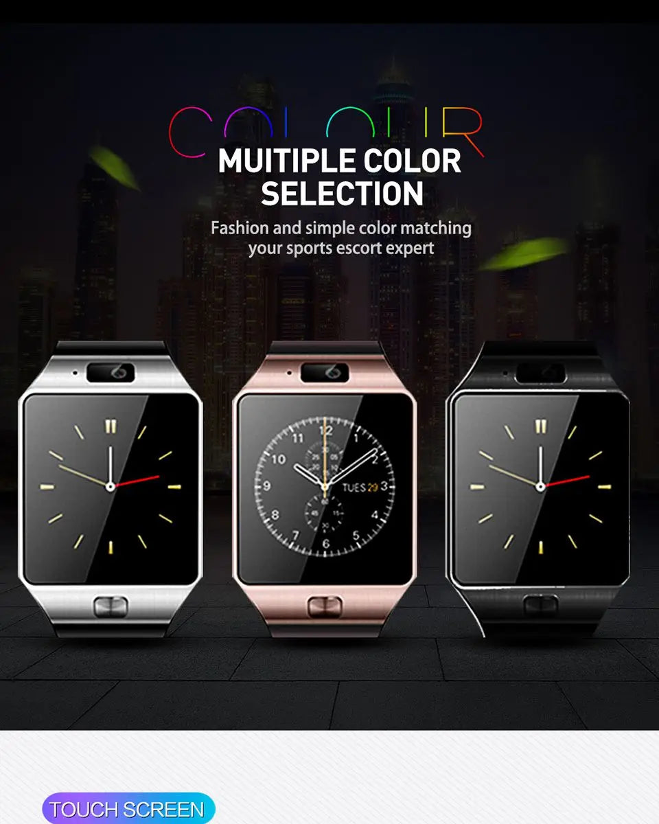 DZ09 Smart Watch Touch Screen Waterproof Sport Fitness Tracker Bracelet Support SIM TF Card Sleep Monitor Smartwatch Men Women