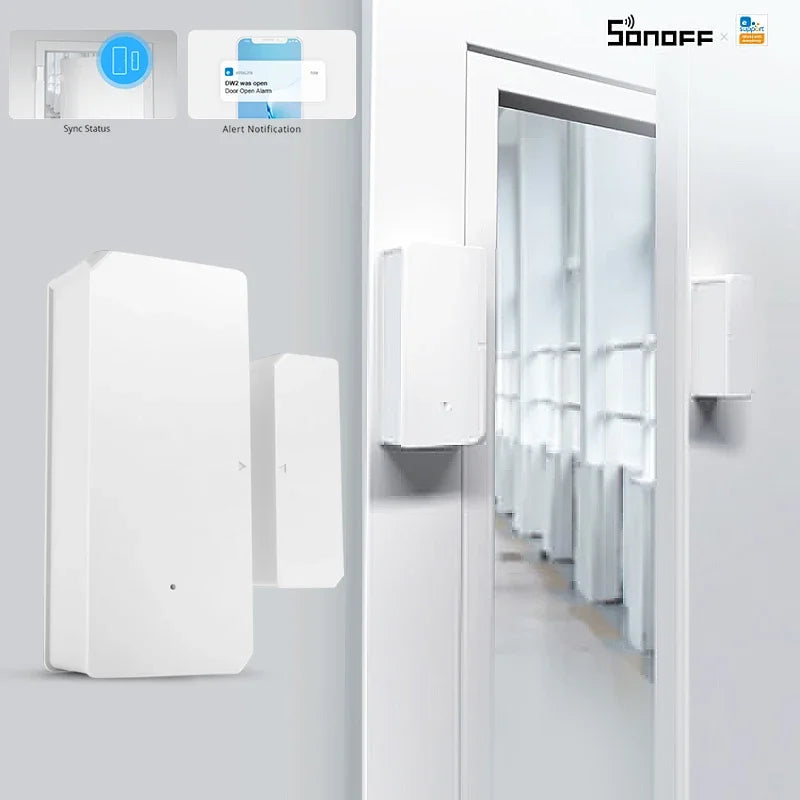 Sonoff DW2-WiFi Wireless Security Door/Window Sensor Alarm Notification Smart Scene via eWeLink APP Support Sonoff Devices IFTTT