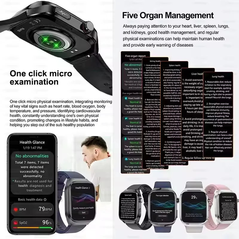 2025 New For HUAWEI Blood Pressure Body Analysis Smart Watch Women ECG+PPG IP68 Waterproof Bluetooth Call Health Smartwatch Men