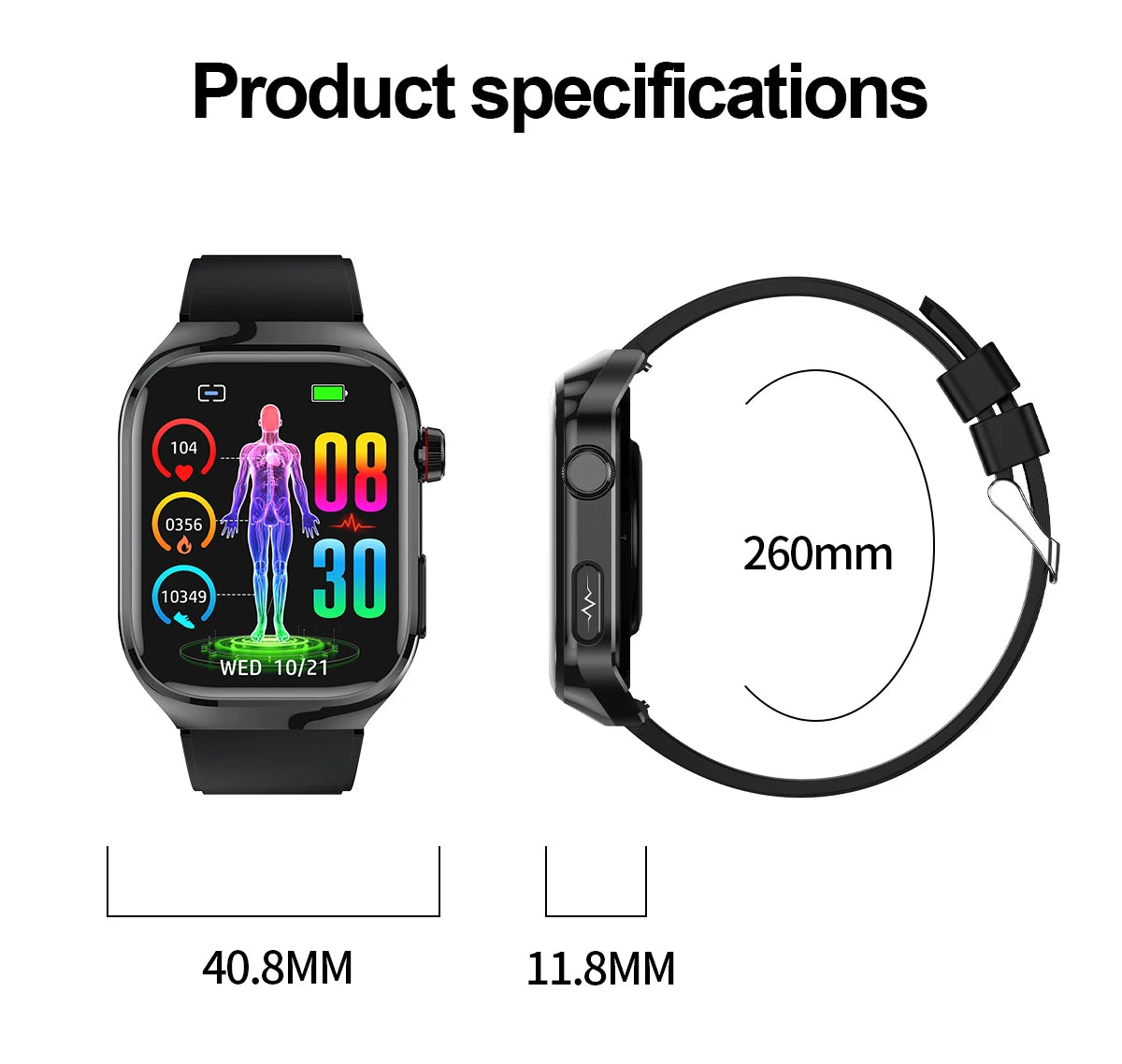 2025 New For HUAWEI Blood Pressure Body Analysis Smart Watch Women ECG+PPG IP68 Waterproof Bluetooth Call Health Smartwatch Men