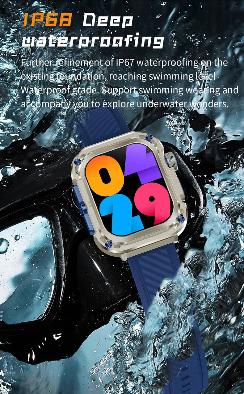 LIGE 2025 New 2.1" Ultra HD NFC Voice Call Smart Watch Men Compass GPS Track 460mAh Battery Waterproof Watches For HUAWEI Xiaomi