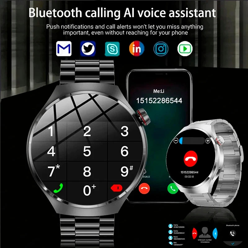 2025 For HUAWEI Smart Watch Heart rate Health Monitor Bluetooth Call NFC GPS Tracker IP68 Waterproof SmartWatch Men Women For AI