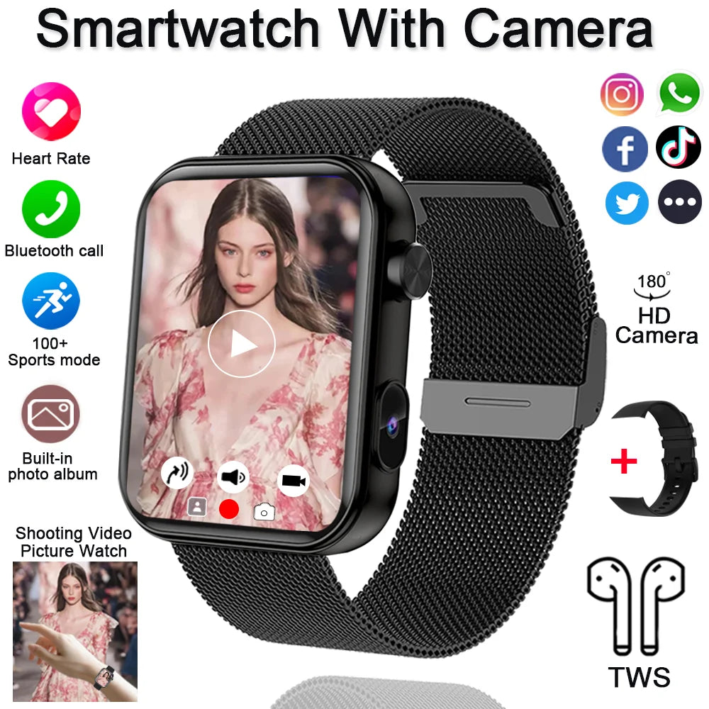 New 512M Memory Smart Watch With Camera Video Recording Local Music Dynamic Dial BT Call Sport Mode lP68 Waterproof Smartwatch