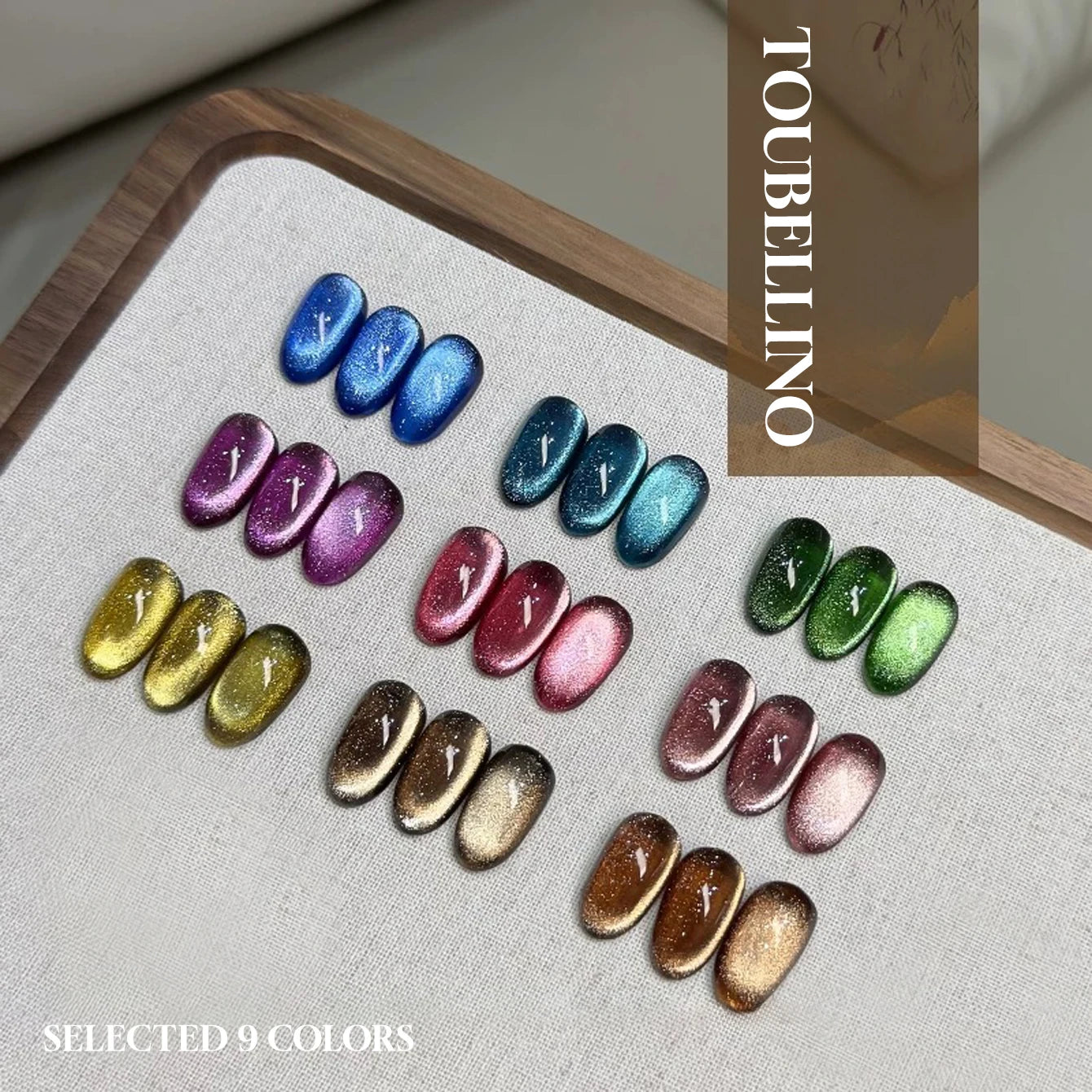 MIANEL 12ML 1-12pcs Spring Dongling Wild Cat Eye Gel Nail Polish 2025 Flashing Magnetic Gel White Nails Green Nails Summer Nails