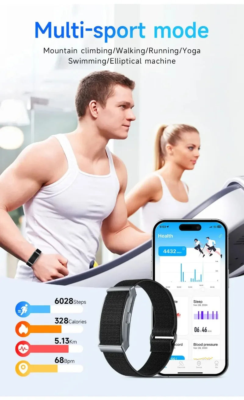 Health Smart Bracelet for Couples Heart Rate Monitor Activity Fitness Tracker Men Women Sports Waterproof Wristbands NO Screen