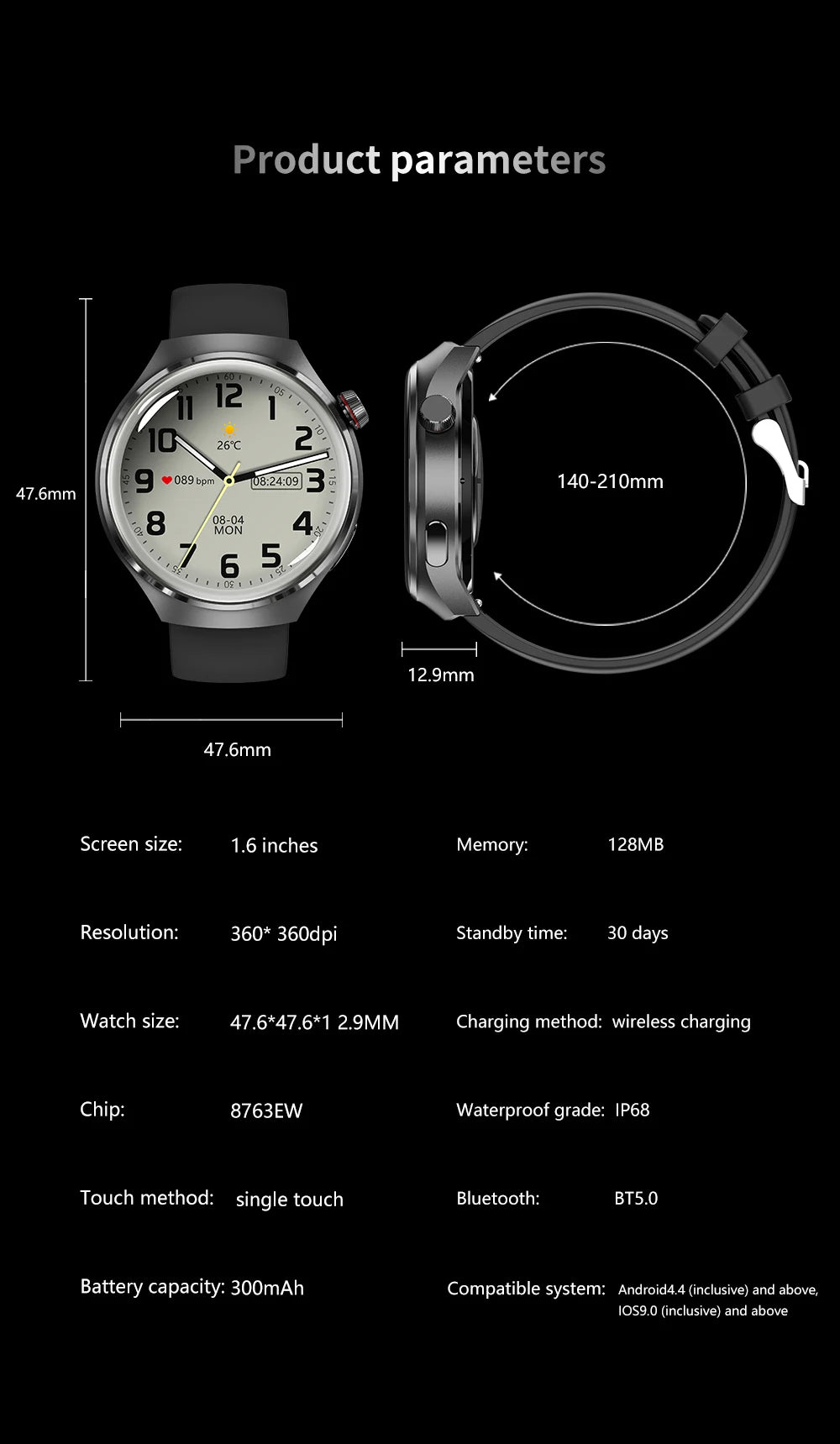 2025 For HUAWEI Smart Watch Heart rate Health Monitor Bluetooth Call NFC GPS Tracker IP68 Waterproof SmartWatch Men Women For AI