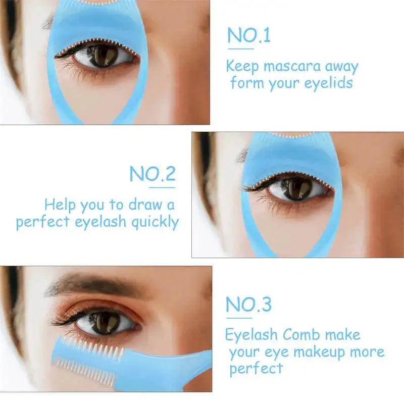 1/2/3Pcs 3 in 1 Eyelashes Tools Mascara Shield Applicator Guard Card Eyelash Guide for Beauty Cosmetic Makeup Tool