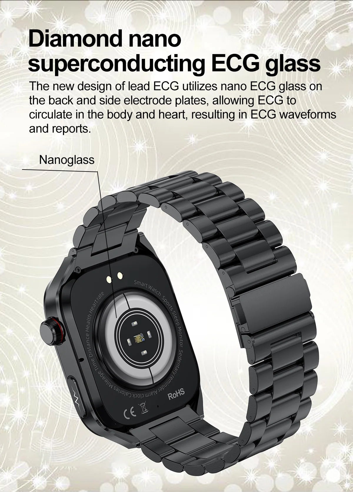 2025 New For HUAWEI Blood Pressure Body Analysis Smart Watch Women ECG+PPG IP68 Waterproof Bluetooth Call Health Smartwatch Men