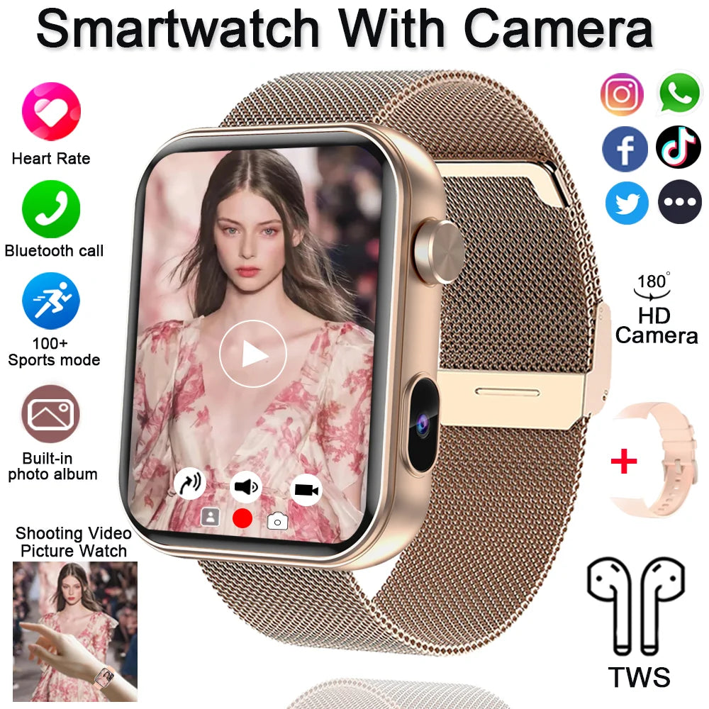 New 512M Memory Smart Watch With Camera Video Recording Local Music Dynamic Dial BT Call Sport Mode lP68 Waterproof Smartwatch