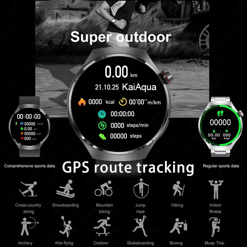 2025 For HUAWEI Smart Watch Heart rate Health Monitor Bluetooth Call NFC GPS Tracker IP68 Waterproof SmartWatch Men Women For AI