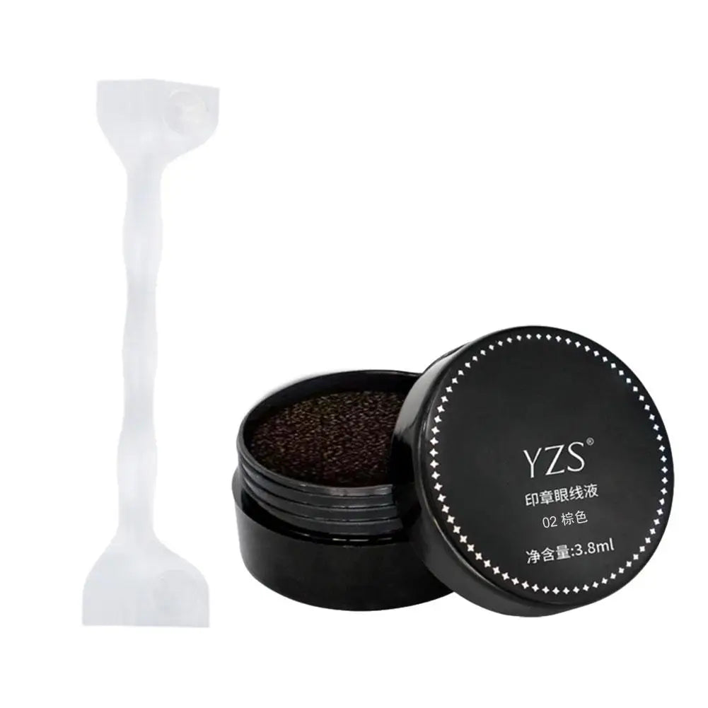 Double Ended Lower Eyelash Eyeline Silicone Stamp Quick Dry Eye Liner Portable Waterproof 0.01mm Tip Lower Lash Stamp With Ink