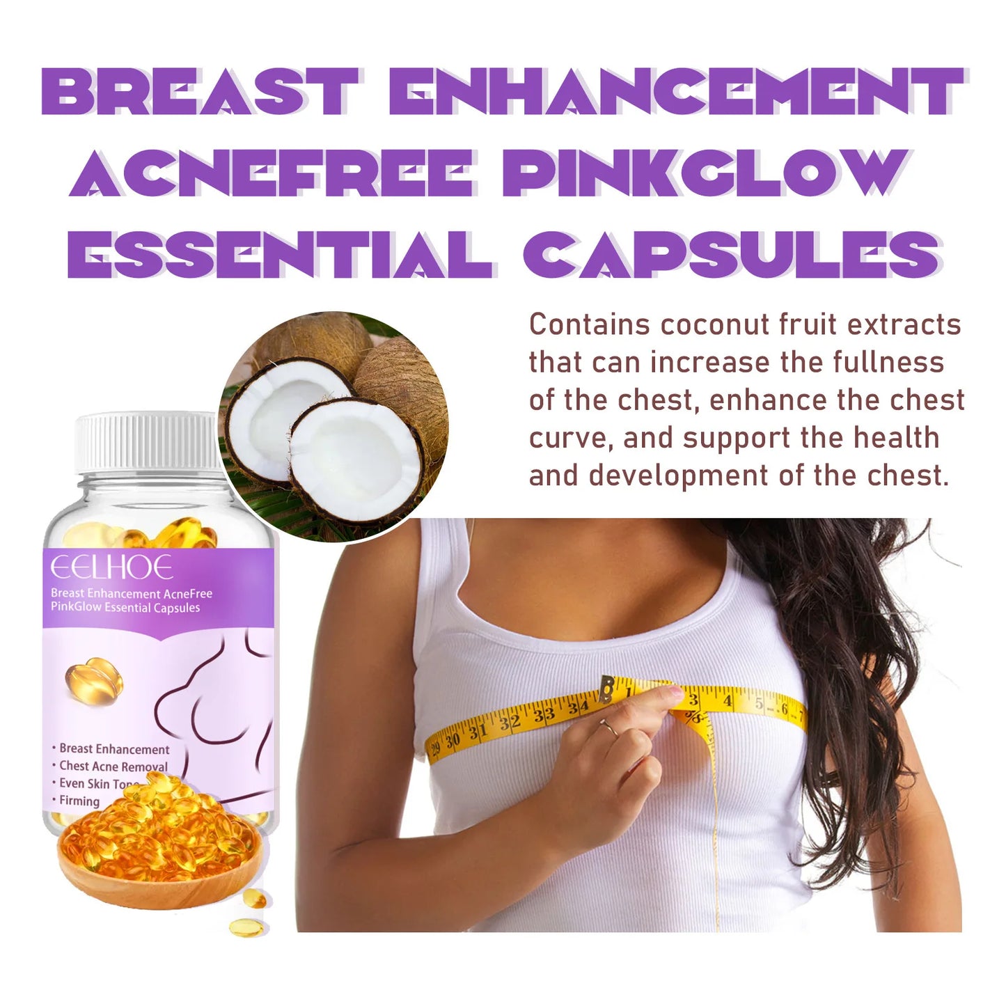 Breast Enhancement Oil Capsule Breast Firming Tightening Massage Bigger Chest Lift Oil Fast Growth Breast Bigger Capsules 30PCS