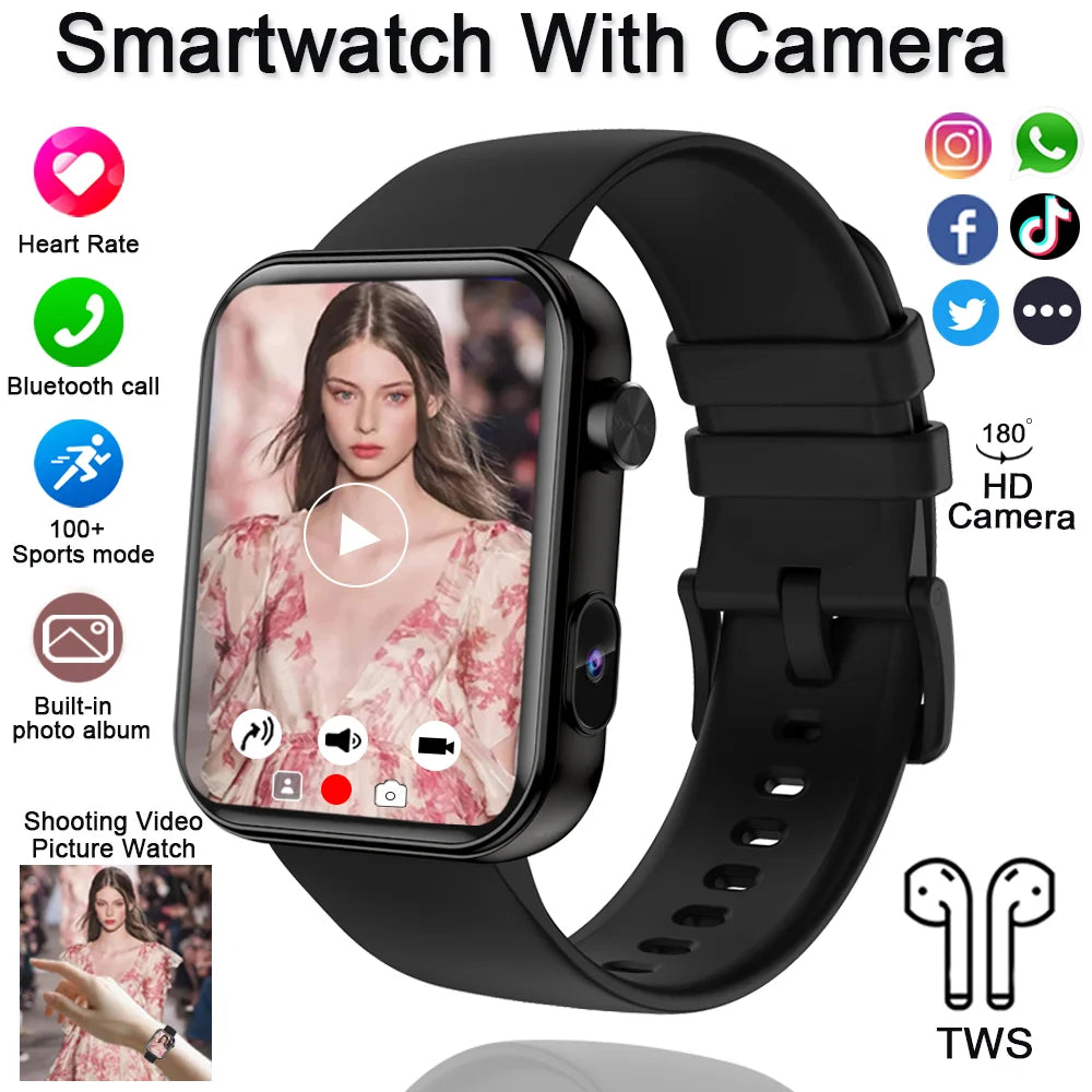 New 512M Memory Smart Watch With Camera Video Recording Local Music Dynamic Dial BT Call Sport Mode lP68 Waterproof Smartwatch