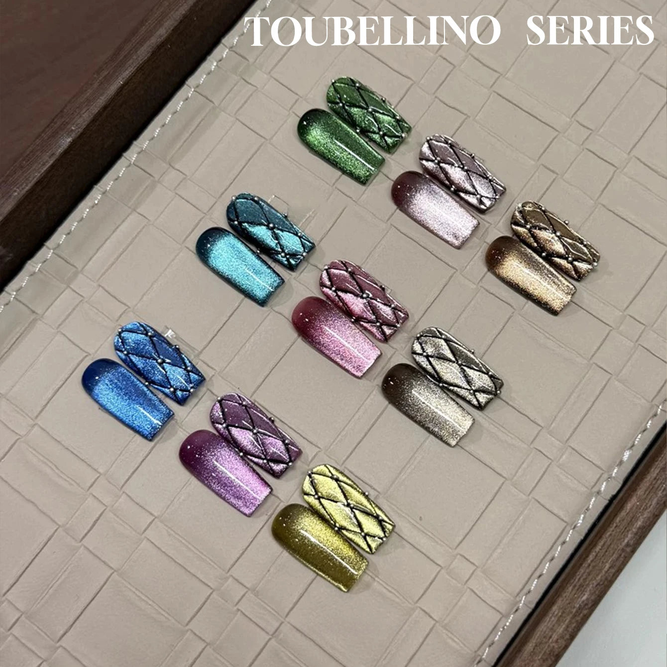 MIANEL 12ML 1-12pcs Spring Dongling Wild Cat Eye Gel Nail Polish 2025 Flashing Magnetic Gel White Nails Green Nails Summer Nails