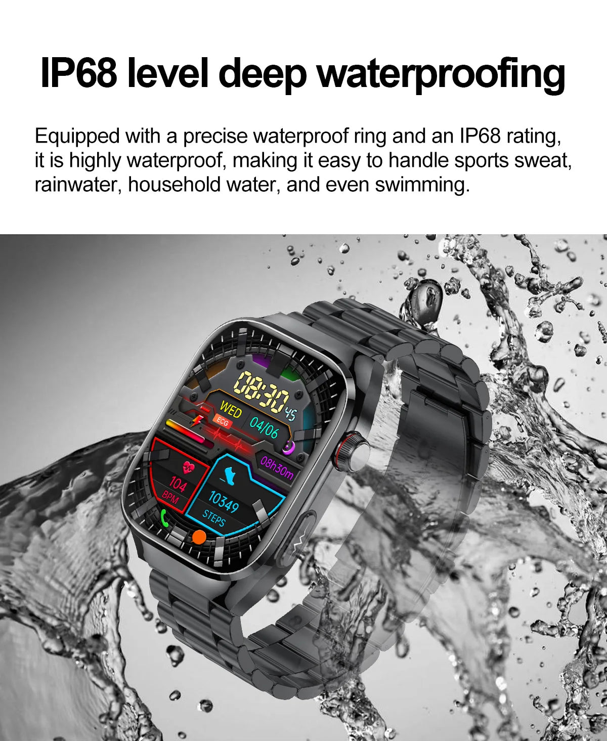 2025 New For HUAWEI Blood Pressure Body Analysis Smart Watch Women ECG+PPG IP68 Waterproof Bluetooth Call Health Smartwatch Men