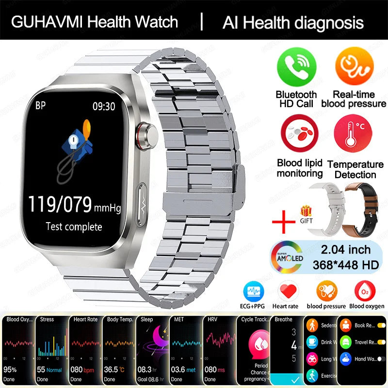 2025 New For HUAWEI Blood Pressure Body Analysis Smart Watch Women ECG+PPG IP68 Waterproof Bluetooth Call Health Smartwatch Men