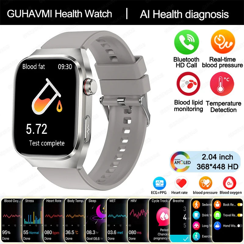2025 New For HUAWEI Blood Pressure Body Analysis Smart Watch Women ECG+PPG IP68 Waterproof Bluetooth Call Health Smartwatch Men