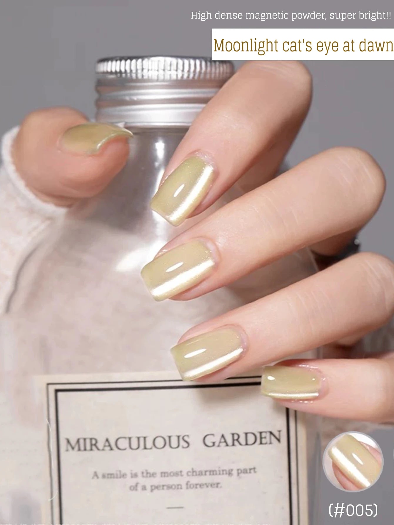 MIANEL 12ML 1-12pcs Spring Dongling Wild Cat Eye Gel Nail Polish 2025 Flashing Magnetic Gel White Nails Green Nails Summer Nails