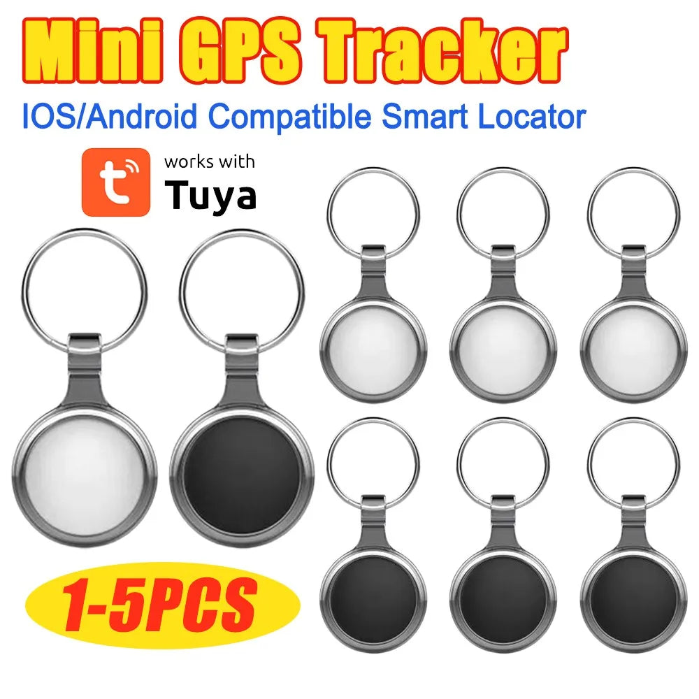Tuya Mini GPS Tracker 5.0 IOS/Android Compatible Smart Locator For AirTag Anti-Lost Device Keys Pet Kids Finder For